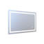 Miroir de salle de bain 40 po x 24 po à DEL avec éclairage avant et arrière, miroir de meuble-lavabo à intensité variable, 3 températures de couleur, antibuée, imperméable IP44, montage horizontal ou vertical, finition argentée