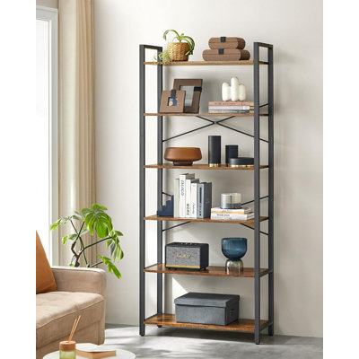 6 Tier Bookcase With Steel Frame