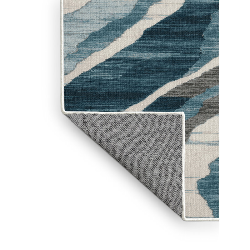 Machine Washable Nature Green Area Rug, Square 4'