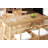 Rectangular Rustic Solid Pine Dining Set With Upholstered Chairs, Farmhouse Kitchen Table Set-1988945534