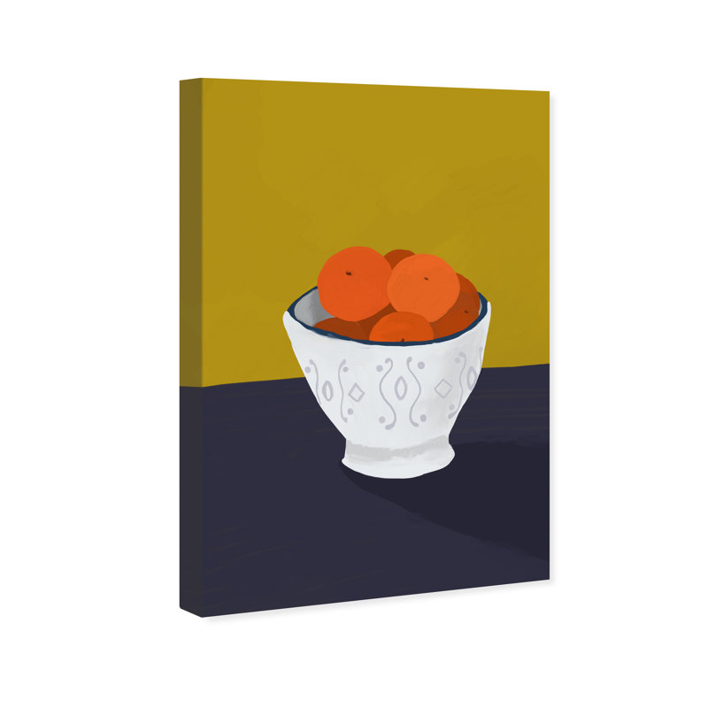 Delmotte tangerines sur toile, H 36 po x l 24 po x P 0,8 po
