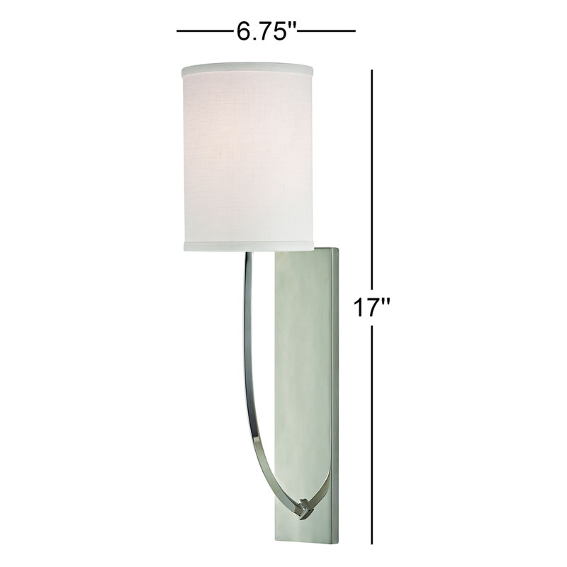 Colton 1 - Light Armed Sconce, Polished Nickel
