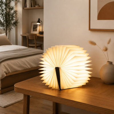 Lampe de lecture pliable et portable en forme de livre, avec 3 couleurs d'éclairage et un éclairage d'ambiance DEL, ornée d'un dragon, idéale pour la lecture nocturne et comme cadeau pour les amateurs de livres.