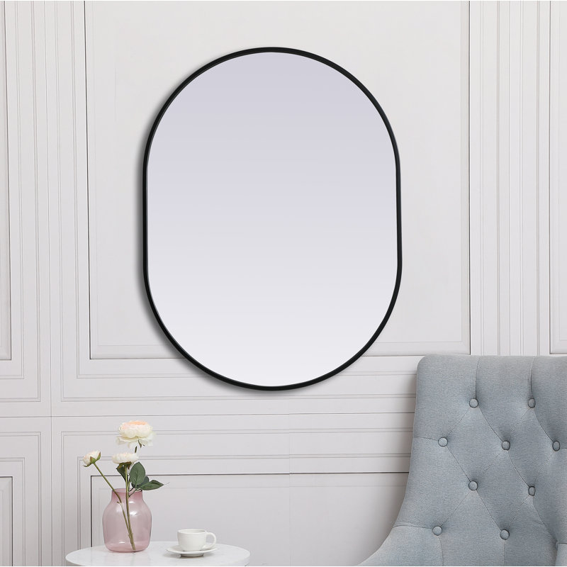 Miroir mural Sabine, Noir, 36 po x 27 po