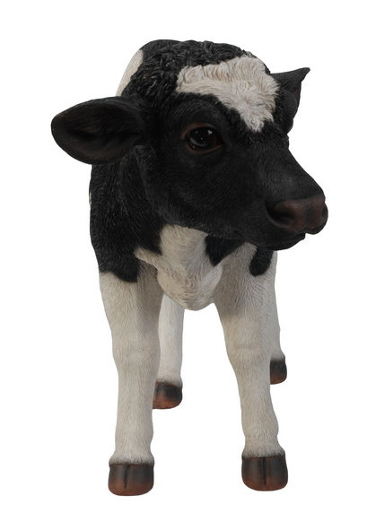 Statue vache debout, Noir / blanc