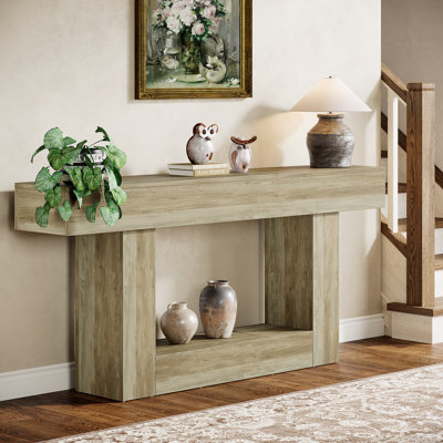 Farmhouse 55" Console Table With Storage