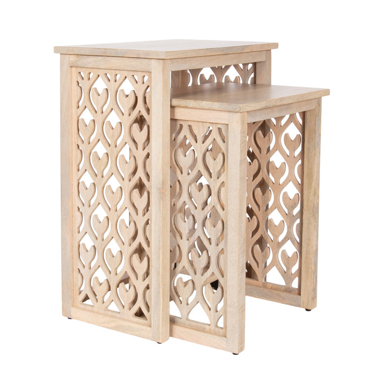 Karni Mango Wood Living Room Nesting Tables