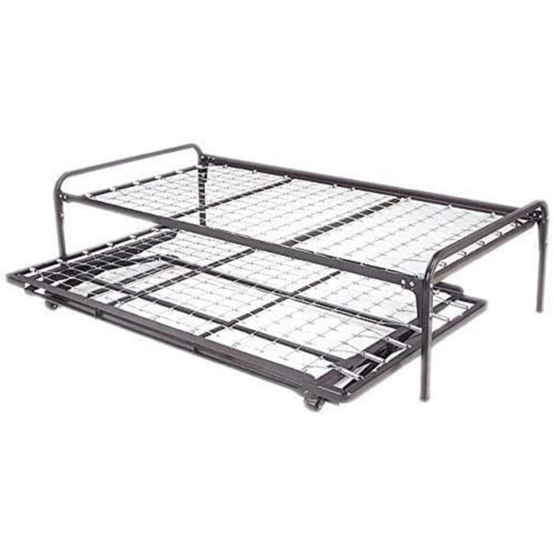 Lit de jour en acier avec lit gigogne et matelas Langlois