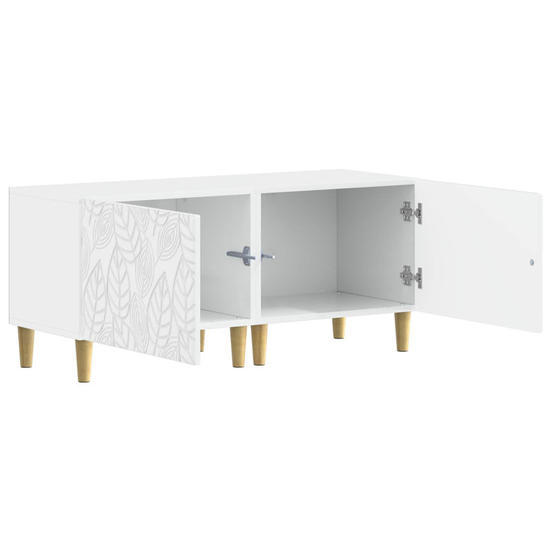 Unfinished with Fireplace Included, High Gloss White