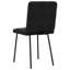  2 chaises de salle à manger en velours noir