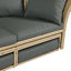 Ensemble de mobilier d'extérieur pour lit de jour en rotin et osier avec canapé escamotable, 4 coussins pour la pelouse et le jardin