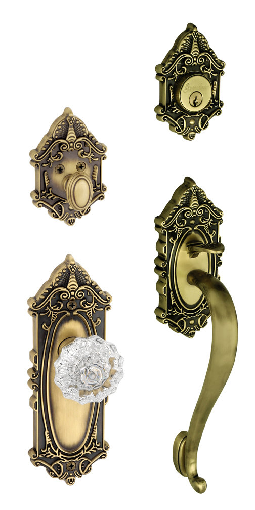 Grande Victorian Handleset with Deadbolt and Door Knob Grandeur 