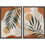 Feuille de palmier Mid-Century et symboles géométriques de formes abstraites, bohème moderne, coloré, chic, 2 pièces-98109268-98109267