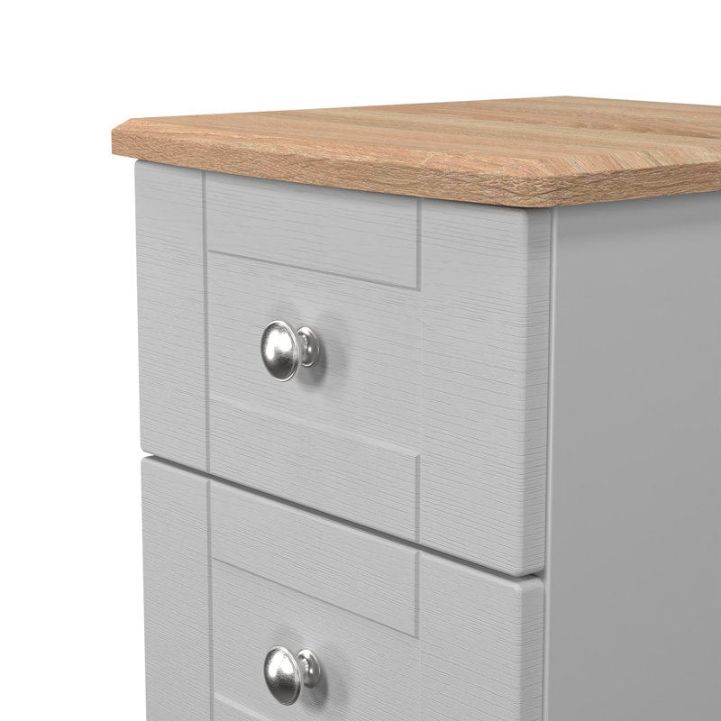 Agyen 40cm W Manufactured Wood Bedside Table, Grey