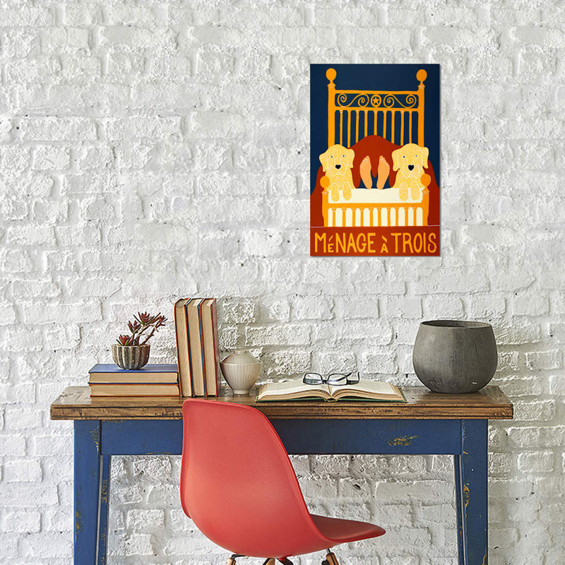 Menage II by Stephen Huneck - Wrapped Canvas Print, 101.6 cm H x 66.04 cm W x 3.175 cm D