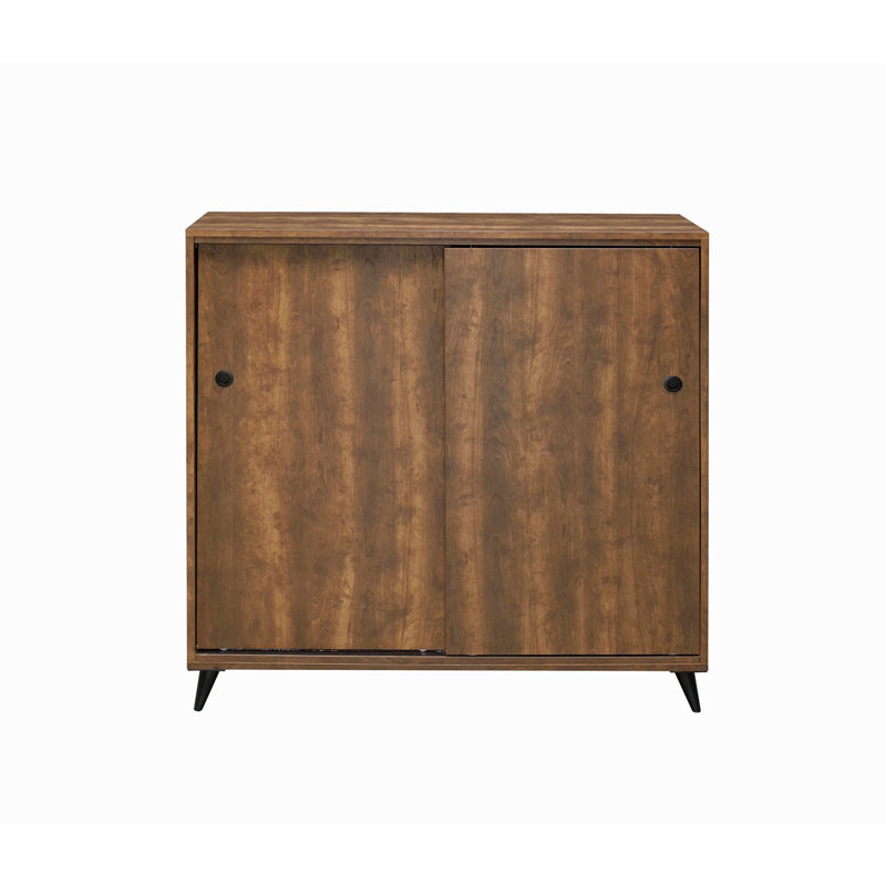 Oak Finish Shoe Cabinet