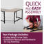 Jazmyne L-Shaped Metal Base Executive Desk