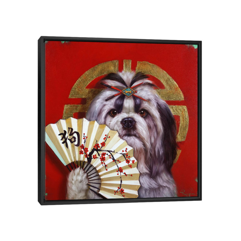 «Eernal Companion», reproduction sur toile, H 18 po x l 18 po x P 1,5 po, Toile avec cadre noir, Pas de tapis