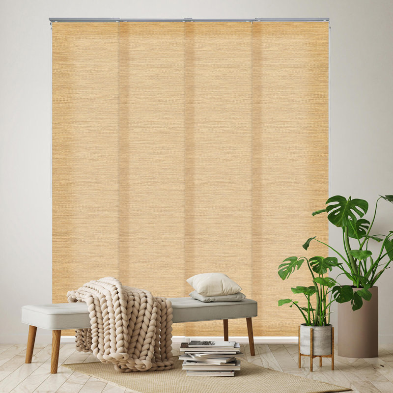 Semi Sheer Vertical Blind, Light Brown