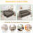 2-in-1 Three-seater Sofa With A Sofa Bed And A Reversible Recliner, Curved Armrests With Tufted Detailing And Usb Charging Ports-1968552675
