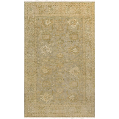 Hillcrest Wool Oriental Area Rug in Brown/Camel
