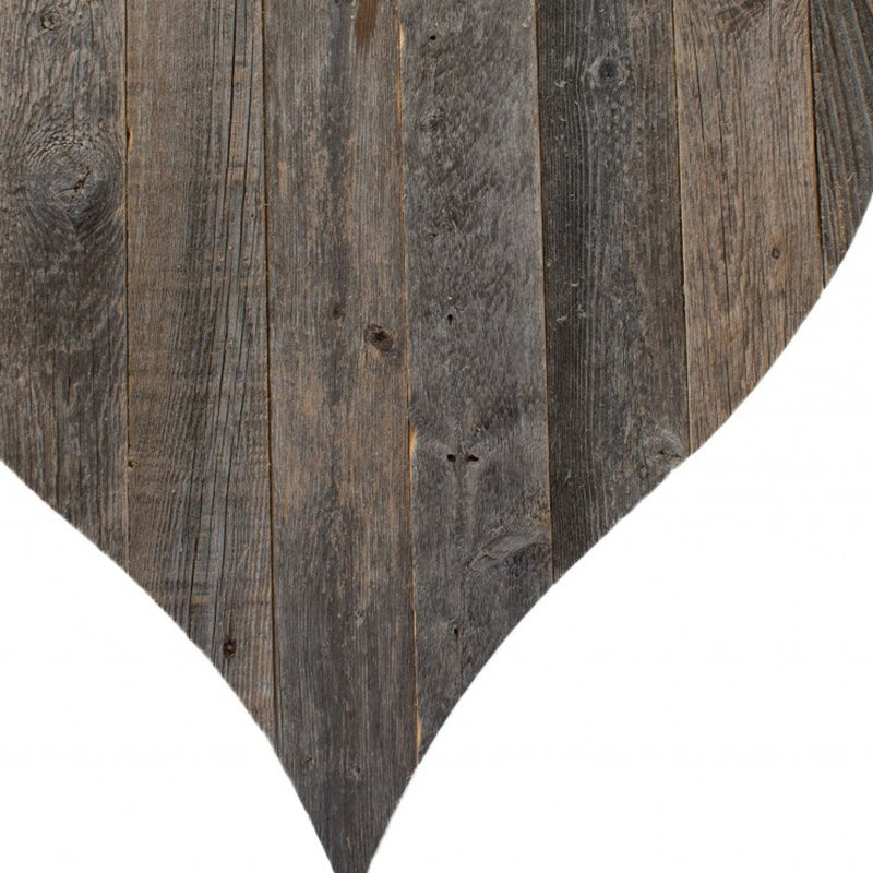 12" X 12" Red Wood Heart Hanging Dimensional Sculpture, 12" H x 12" W x 1" D, Weathered Gray