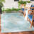 Arneshia Oriental Beige/Aqua Area Indoor/Outdoor Area Rug-392525621