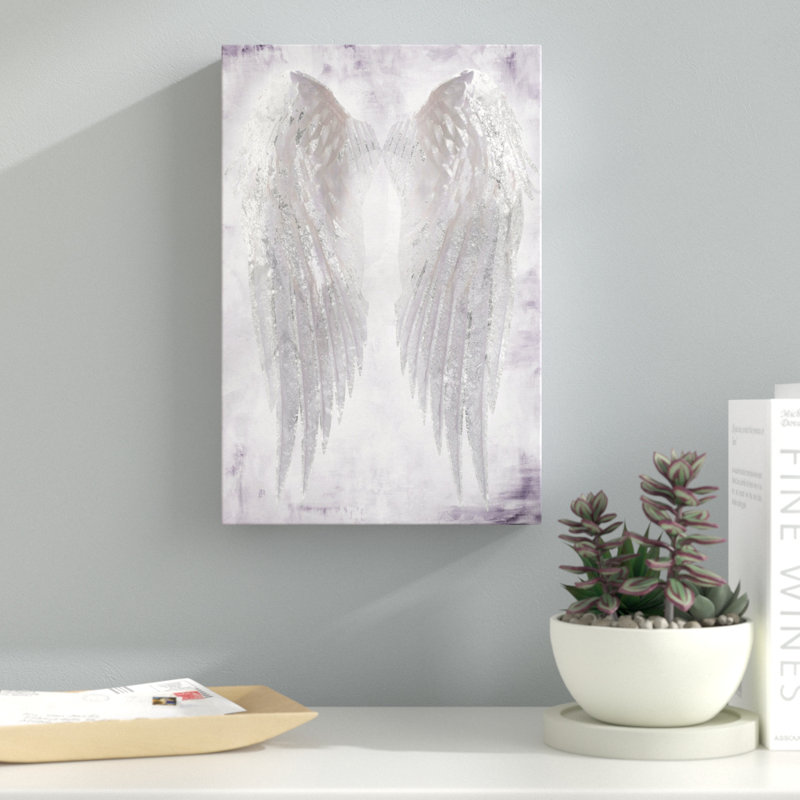 Wings of Angel Amethyst - impression sur toile tendue, H 24 po x l 16 po, Noir