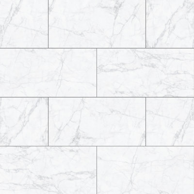 Ellum Stone 12"" x 24"" Porcelain Calacatta Look Wall & Floor Tile -  Qube Tiles, Ellum Stone 12x24 Polished