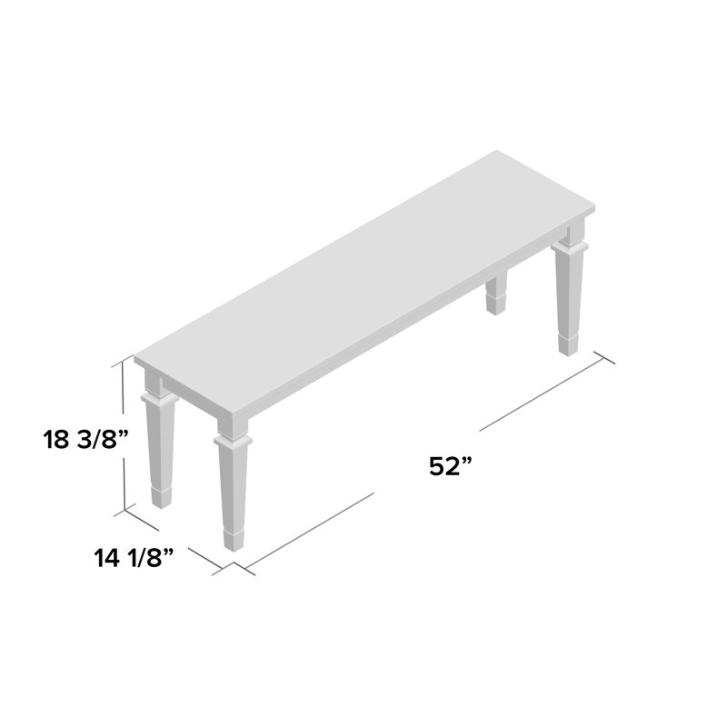 Marcotte Upholstered Bench, Antique Gray