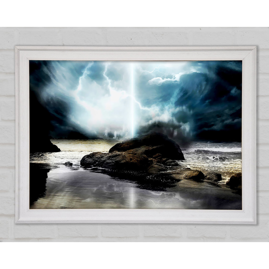 Storm On The Beach - Einzelne Bilderrahmen Kunstdrucke