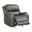 Ensemble de canapé gris 3 pièces Fauteuil inclinable à mouvement inclinable et moelleux