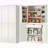 72" Tall Farmhouse Kitchen Pantry Cabinet With 8 Door Shelves, Curved Design Storage Cabinet With 3 Adjustable Shelves, Hidden Drawer, Versatile Cupboard For Kitchen, Dining & Bathroom-1808320079