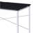 Black And Chrome Writing Desk With Sled Base-1577189536