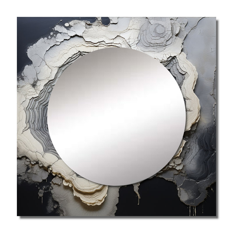Demetiral - Miroir mural en pierre Spiritual, 36 po x 36 po