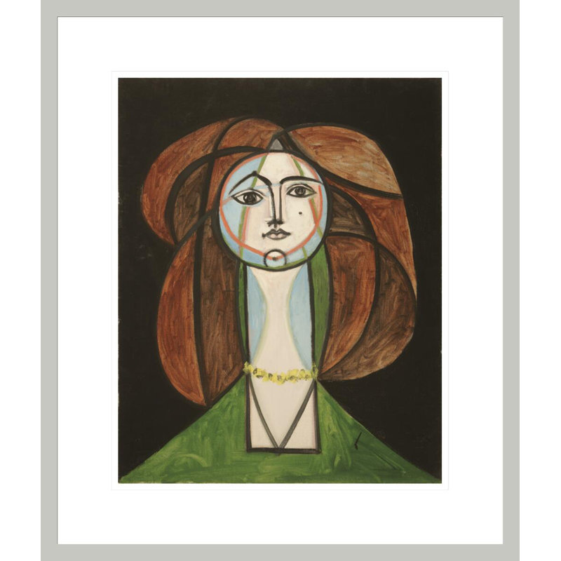 Femme au collier jaune par Pablo Picasso, H 20,79 po x l 17,75 po
