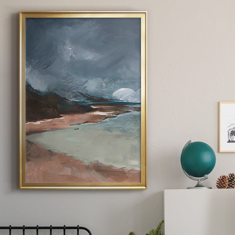 Sea Glass Storm II - impression d'un seul cadre photo, Encadrement doré, H 42,5 po x l 30,5 po x P 1,25 po
