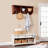 Shaker Cottage Wall-Mounted Coat Rack with Cubbies and Hooks-349684280