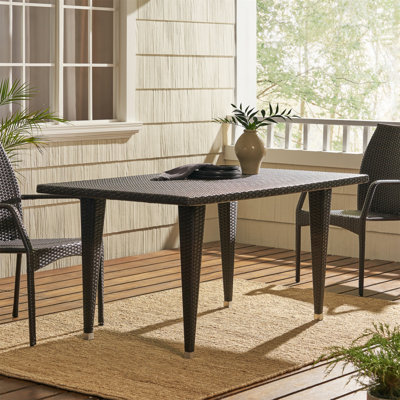 Russel Rectangular Wicker Outdoor Dining Table