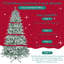 Arbre de Noël artificiel en polyéthylène 7 pi avec 2 couronnes, décorations pour Noël
