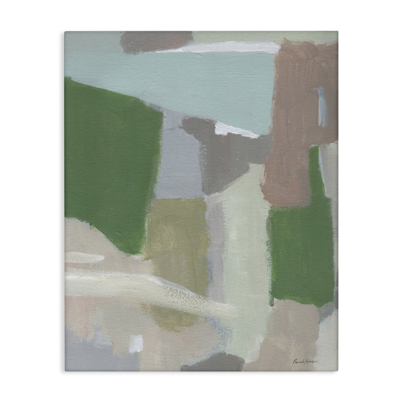 «Spring Green Abstraction», art mural par Pamela Munger, H 48 po x l 36 po