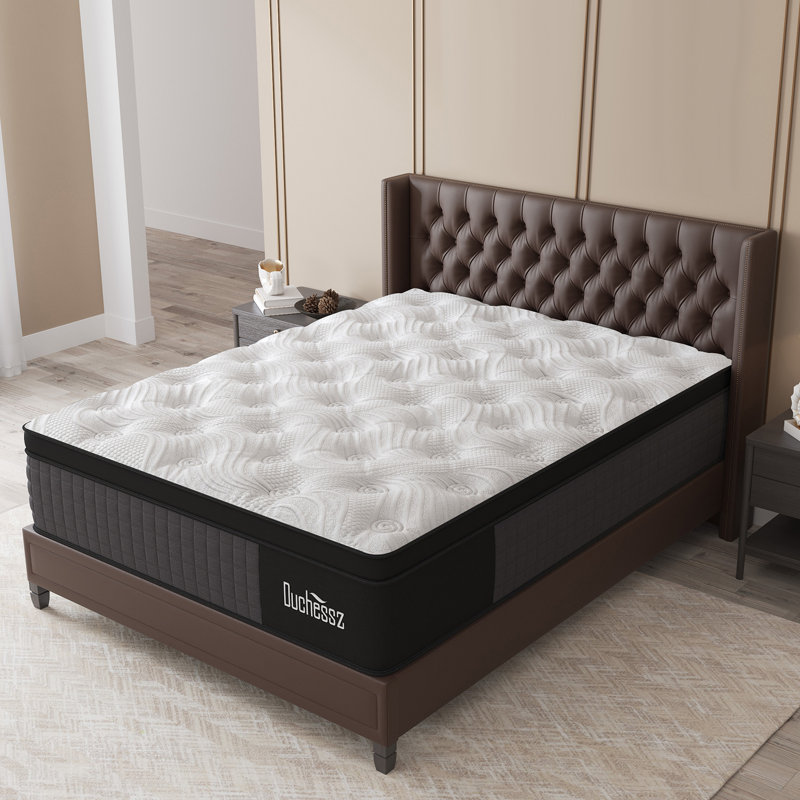 Matelas hybride mi-ferme 10 po avec mousse viscoélastique rafraîchissante et ressorts ensachés, matelas dans une boîte, 10"