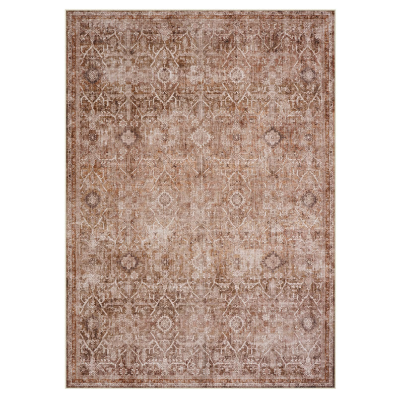 Tapis lavable rétro Tribal Cashmere, Rectangle 9 pi x 12 pi