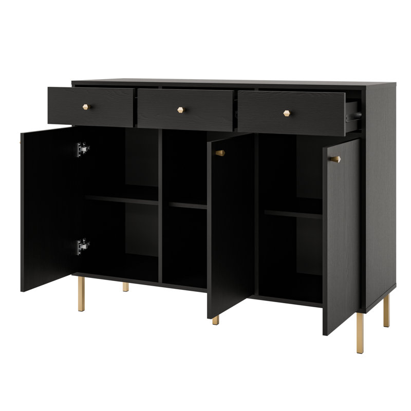 Alexxandra 124.5cm Sideboard, Black