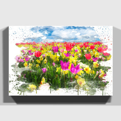 Flower Meadow Landscape - Wall Art