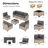 7-Piece Outdoor Sectional Sofa Set With HDPE Wicker, Cushions & Coffee Table, Modular Patio Conversation Set-168044857-168044853