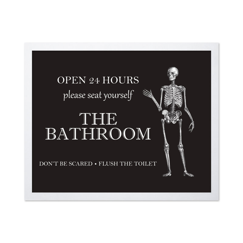 The Bathroom No2, Poster, 24"H x 32"W, White Framed