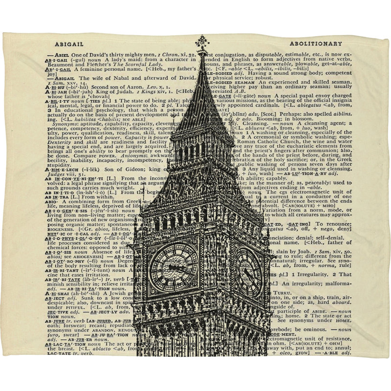 Jeté en papier big ben on dictionary