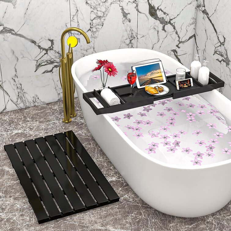 Yamazaki Home Expandable Bathtub Caddy Black