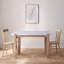 Table de salle à manger pour la cuisine ou la salle à manger, blanc et brun deux tons, 47,25 x 31,5 pouces, sièges 4